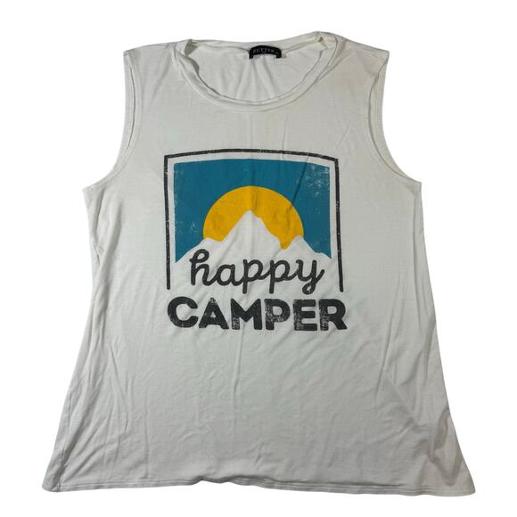 Zutter Tank Top Women's Small 'Happy Camper' Mountain Sun - Picture 1 of 7
